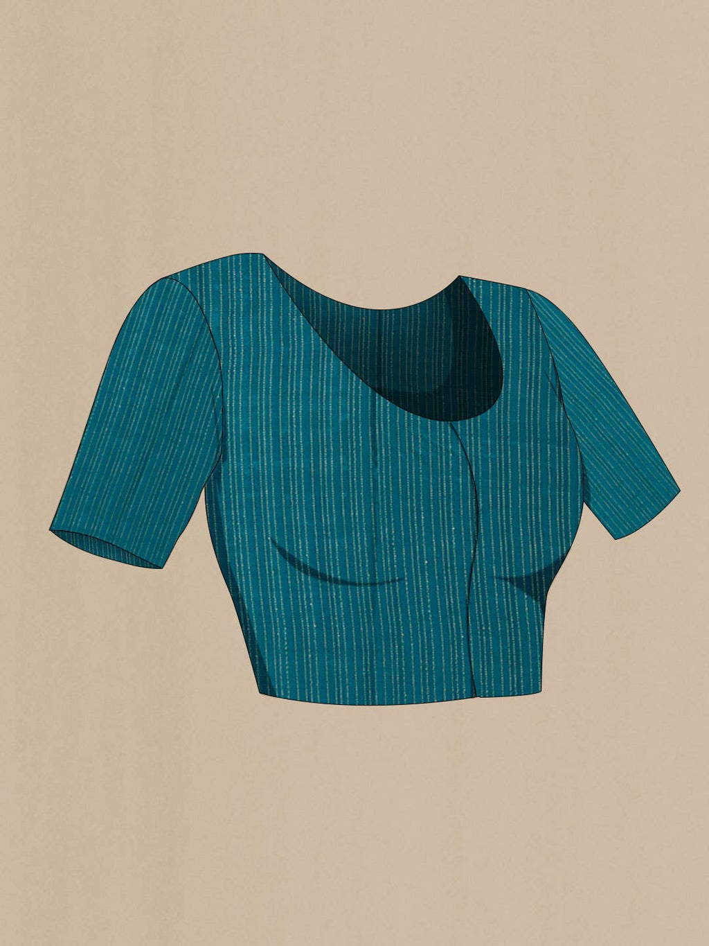 Peacock Blue Mysore Crepe Saree