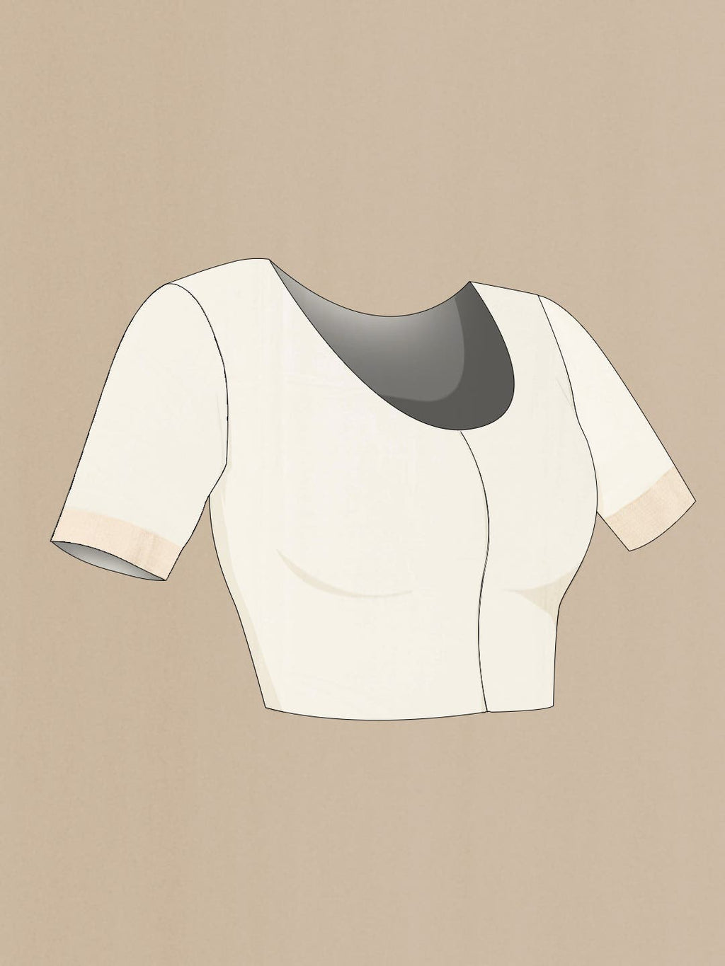 Pearl White Mysore Crepe Saree