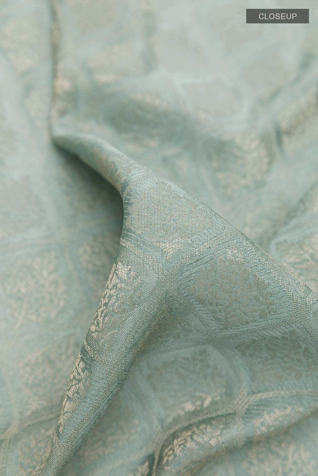 Grey Mysore Crepe Saree