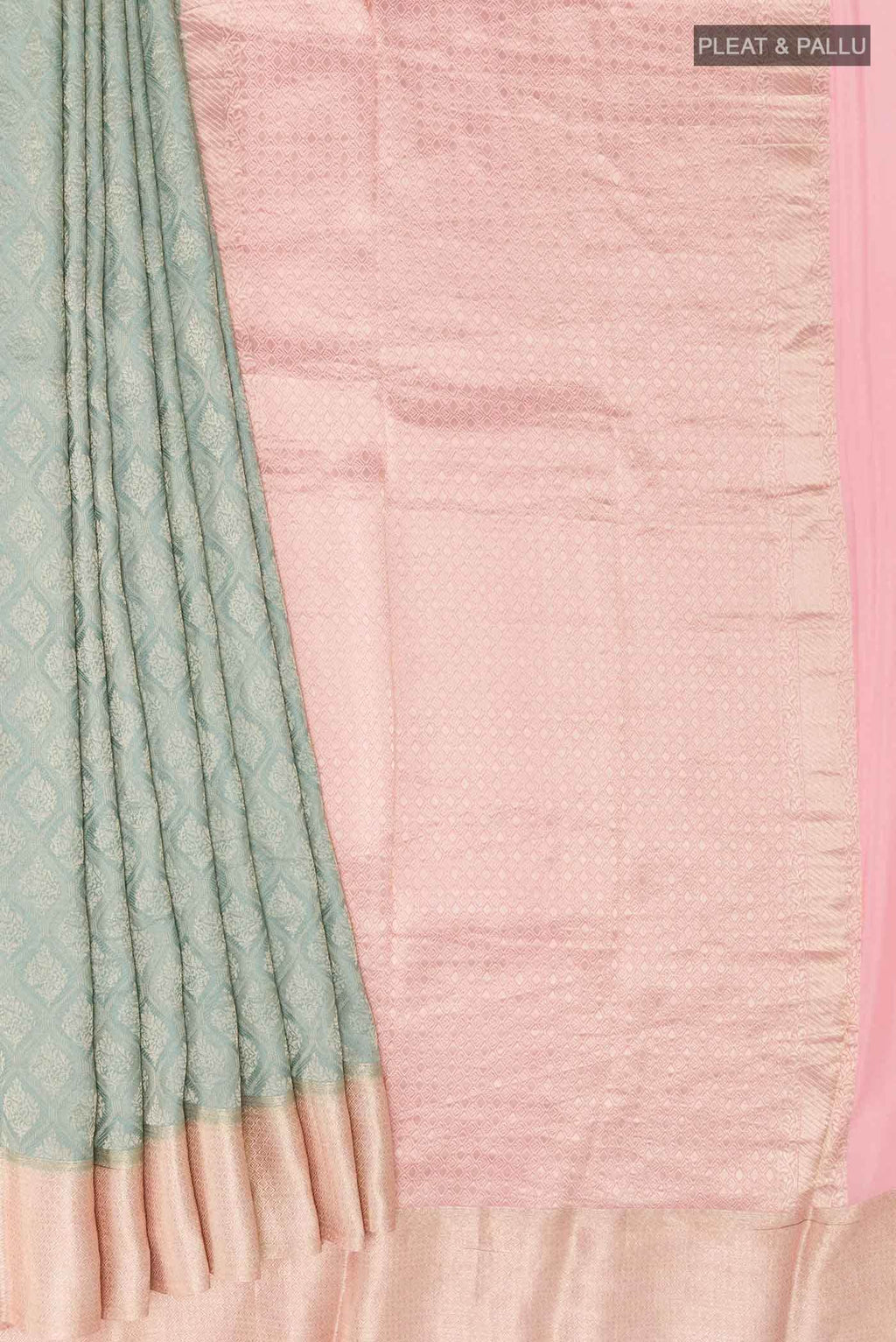 Grey Mysore Crepe Saree