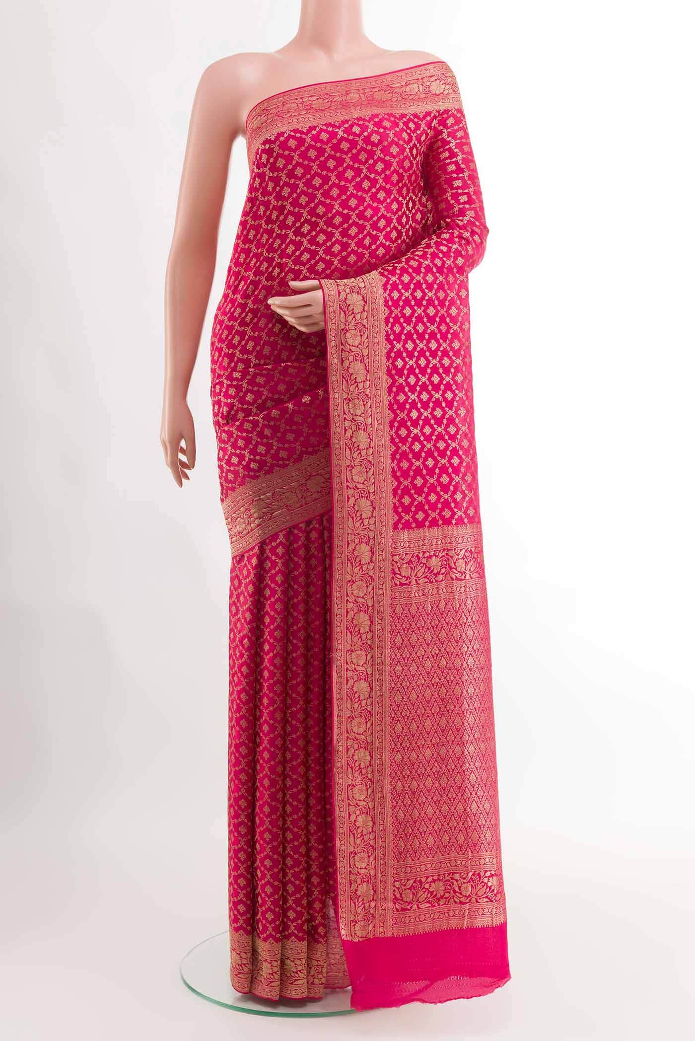 Rani Pink Mysore Georgette Saree