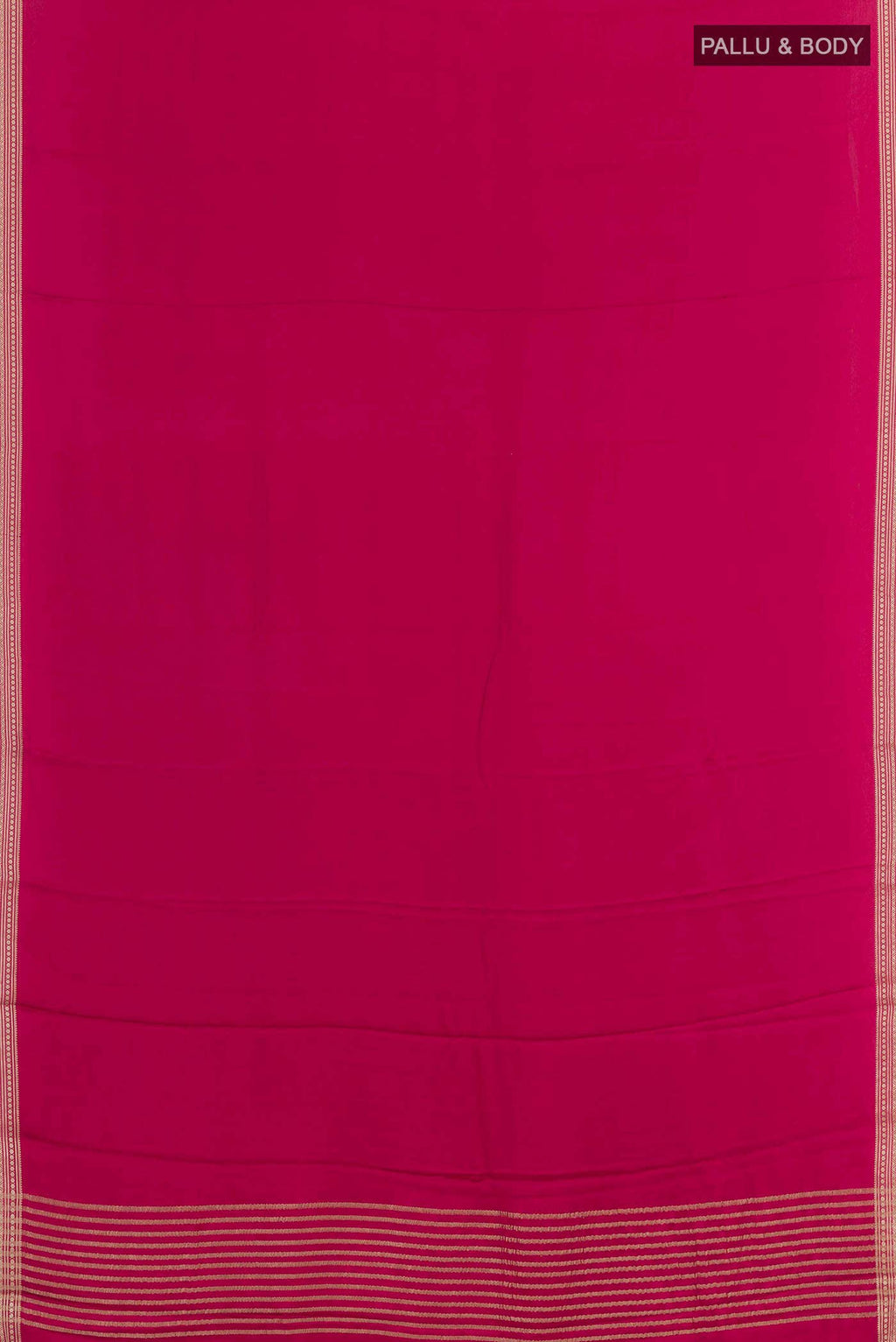 Dark Pink Mysore Crepe Saree