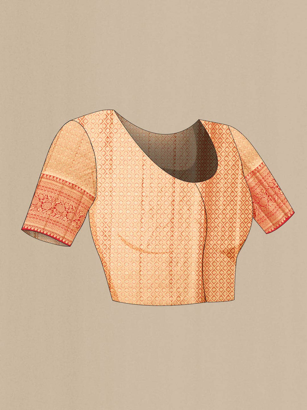 Orange Dual Tone Kanchipuram Silk Saree