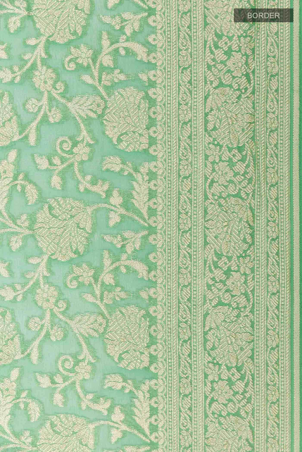 Green Banarasi Georgette Saree