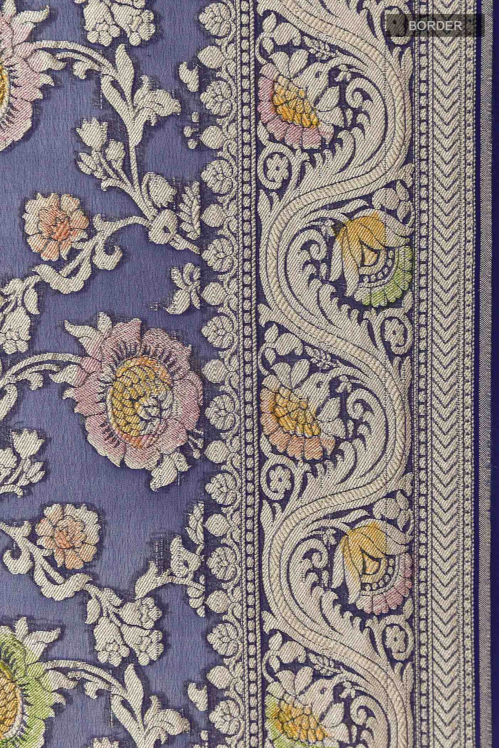Blue Banarasi Georgette Saree
