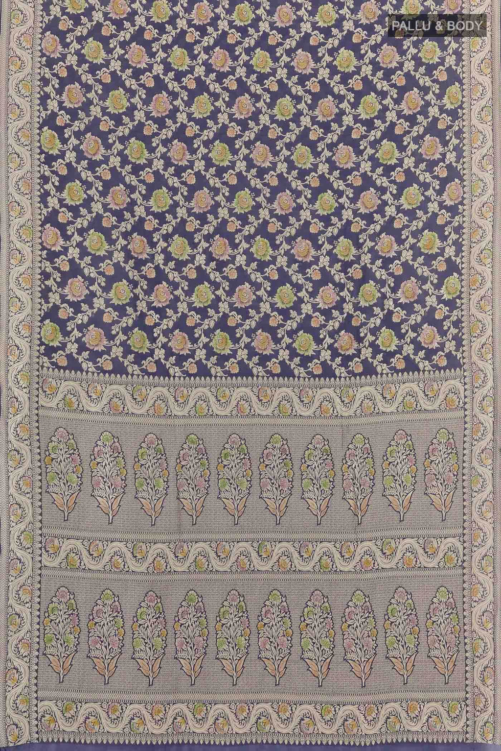 Blue Banarasi Georgette Saree