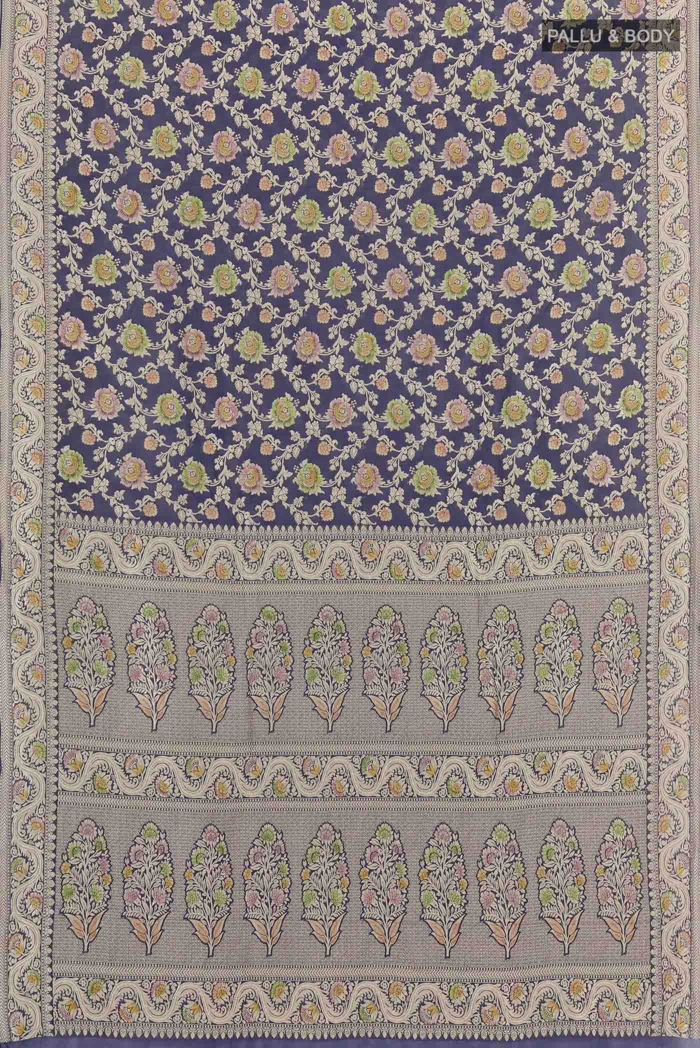 Blue Banarasi Georgette Saree