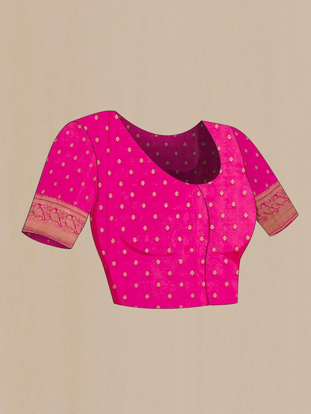Pink Banarasi Georgette Saree