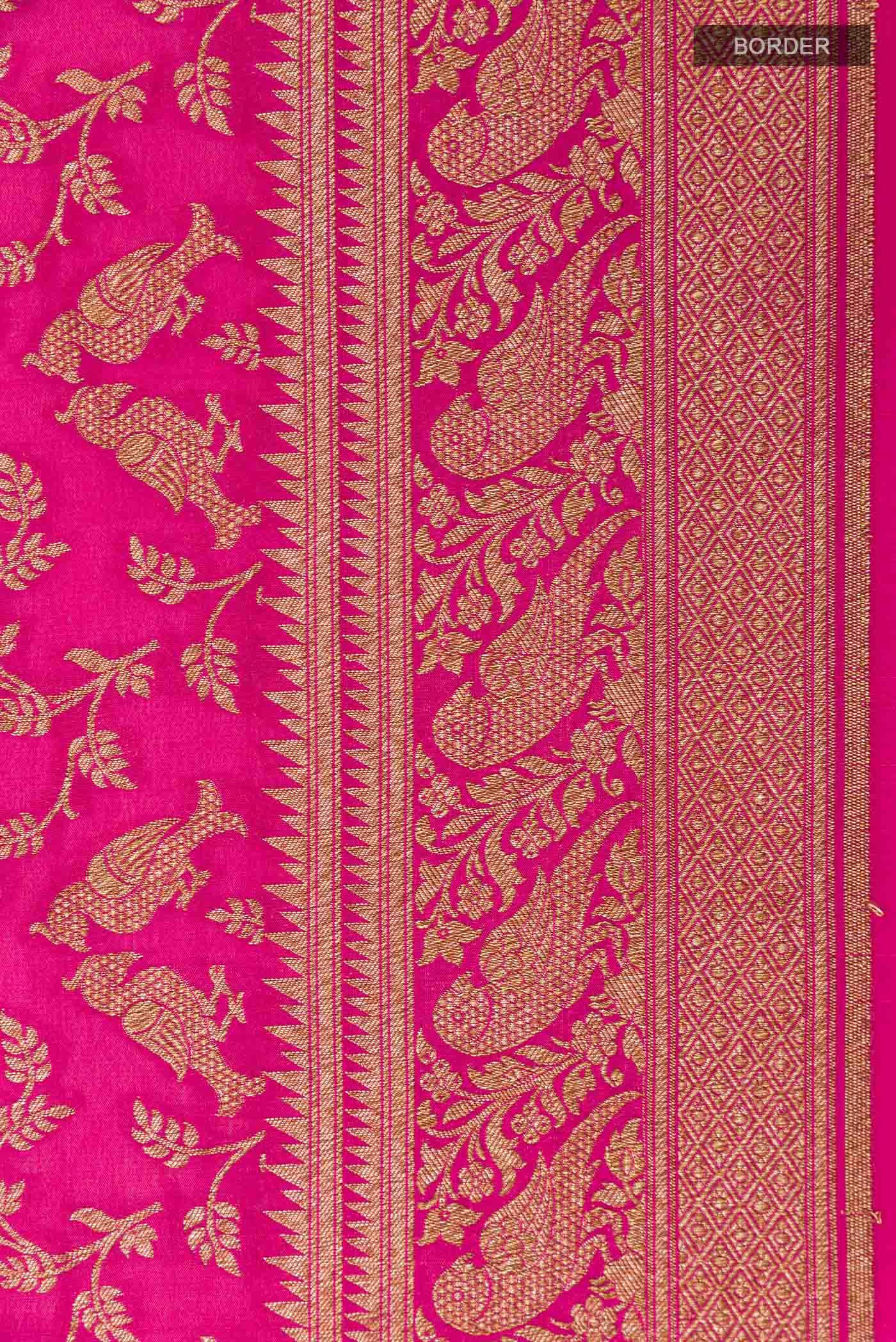 Pink Banarasi Georgette Saree