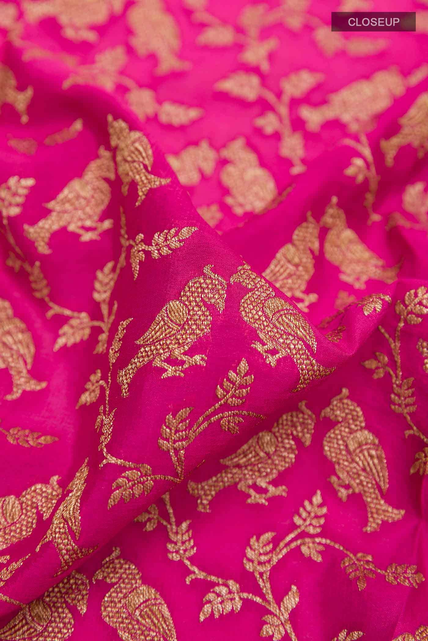 Pink Banarasi Georgette Saree