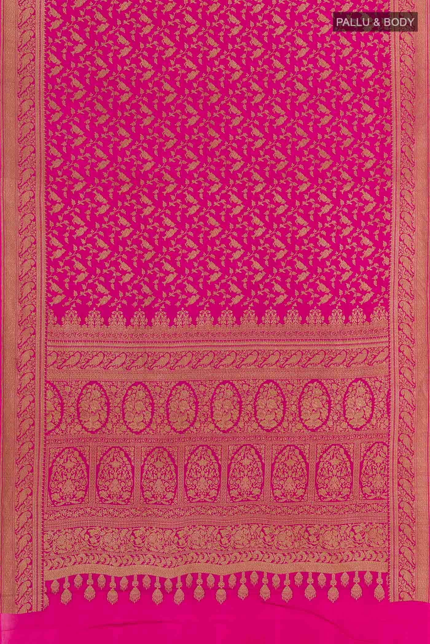 Pink Banarasi Georgette Saree
