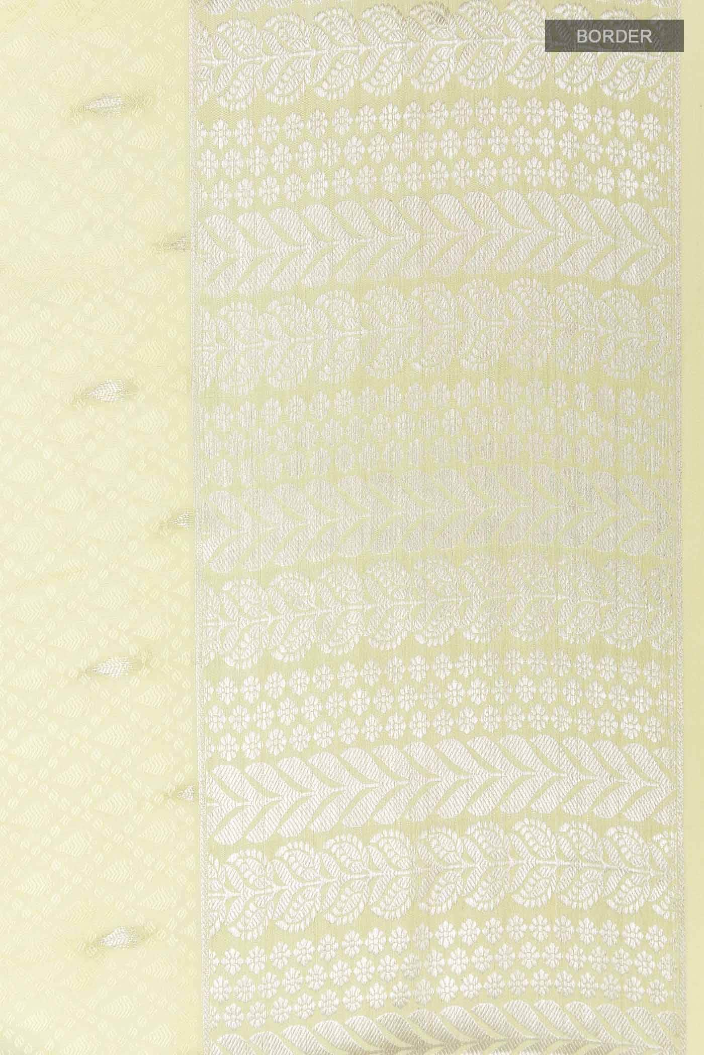 Lemon Yellow Mysore Crepe Saree