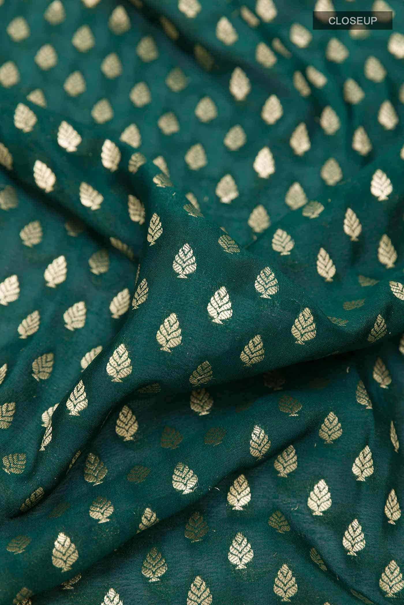 Green Mysore Crepe Saree