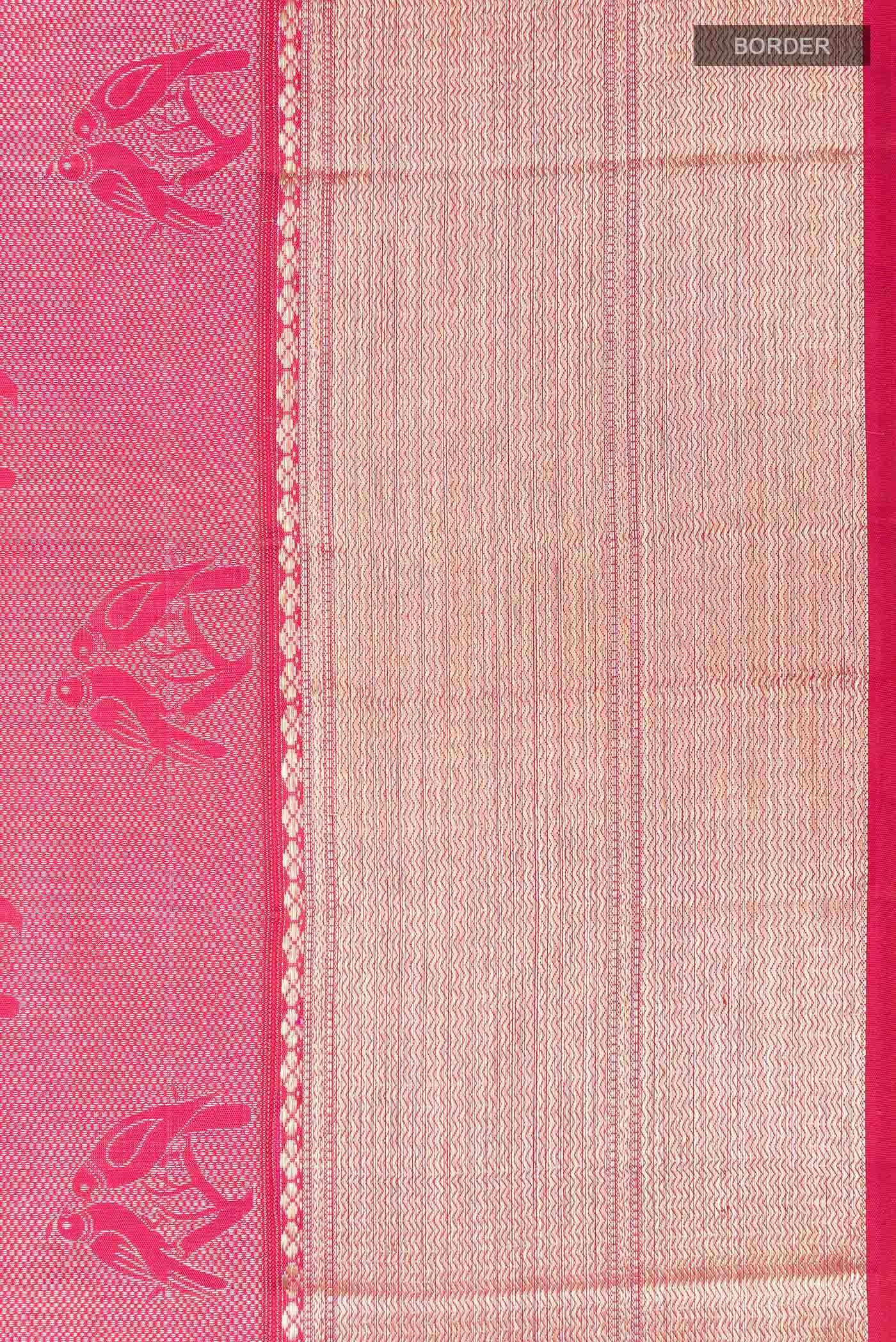 Dark Pink Kanchipuram Silk Saree