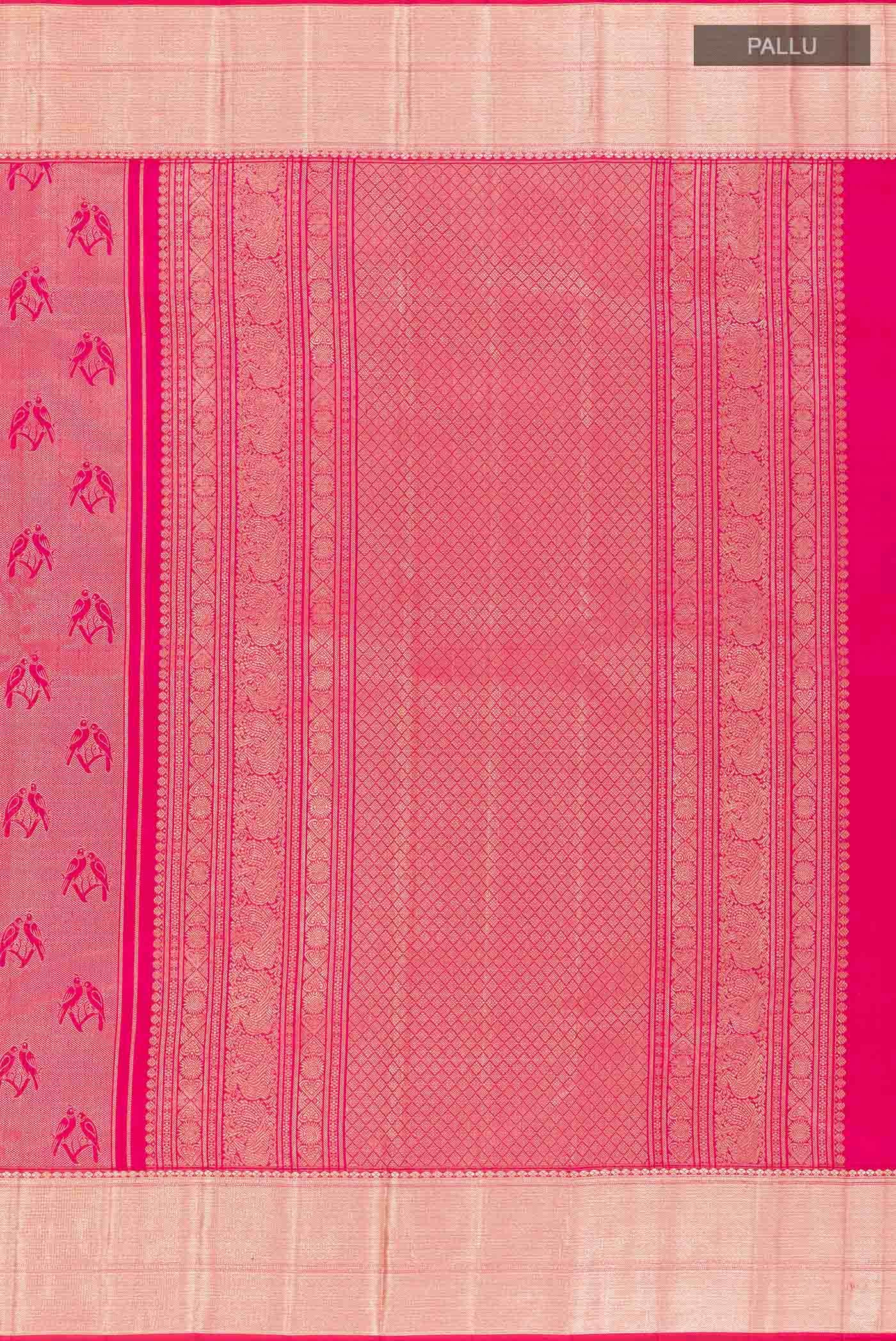 Dark Pink Kanchipuram Silk Saree