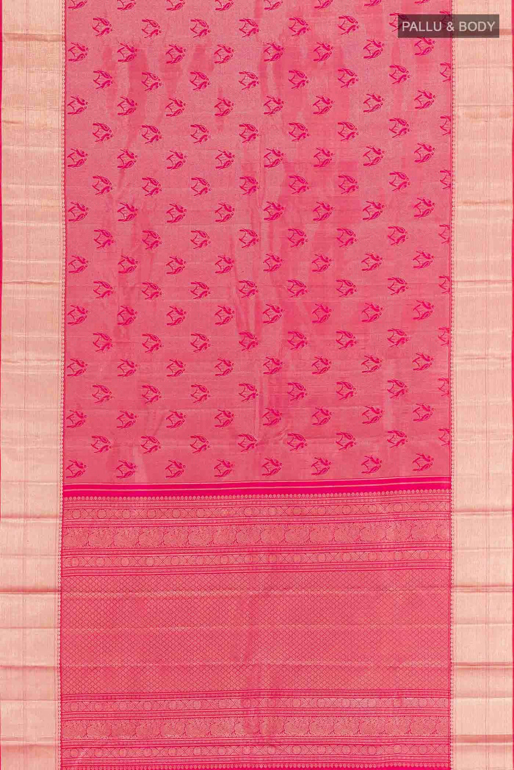Dark Pink Kanchipuram Silk Saree