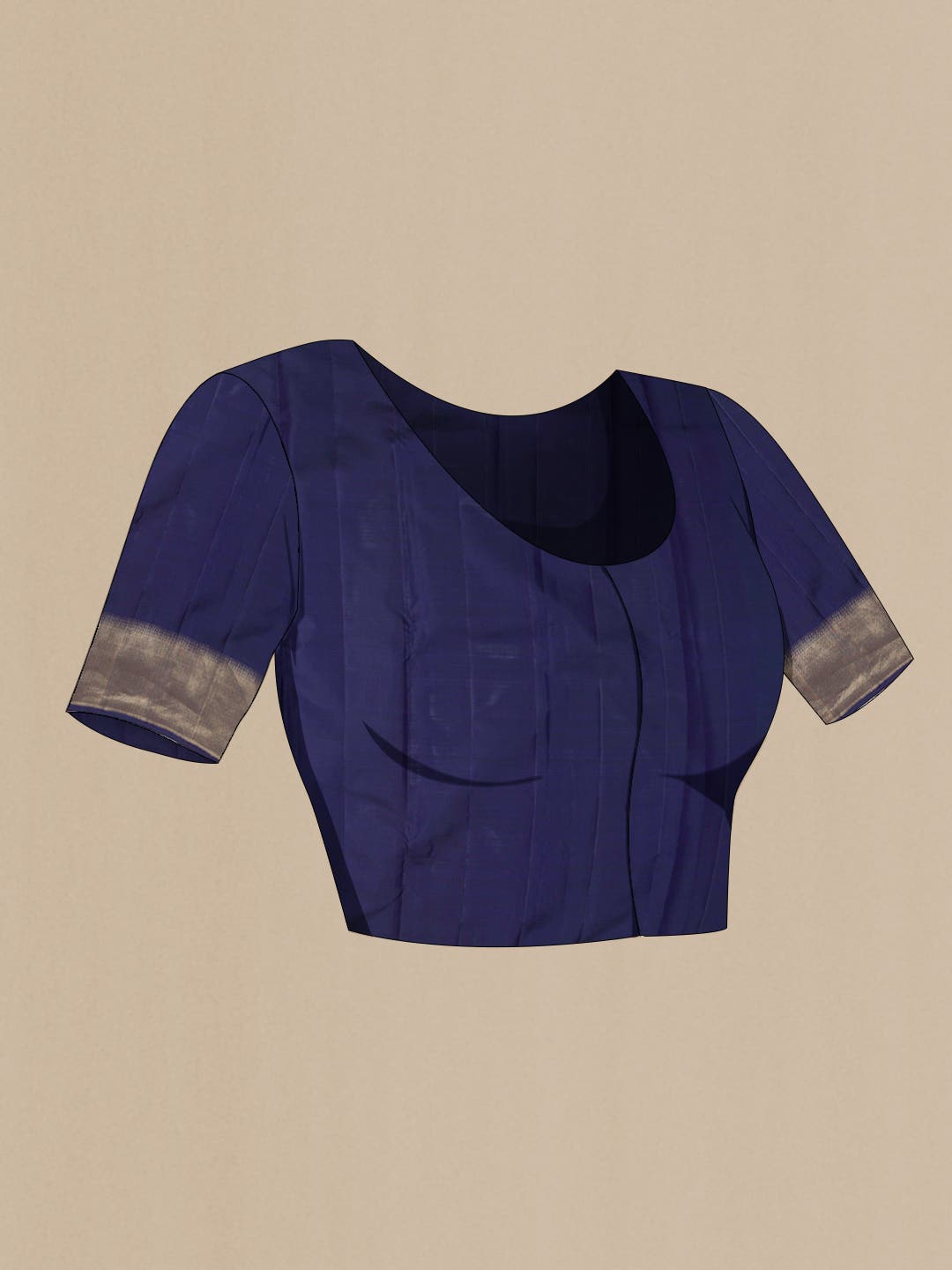 Navy Blue Kanchipuram Silk Saree