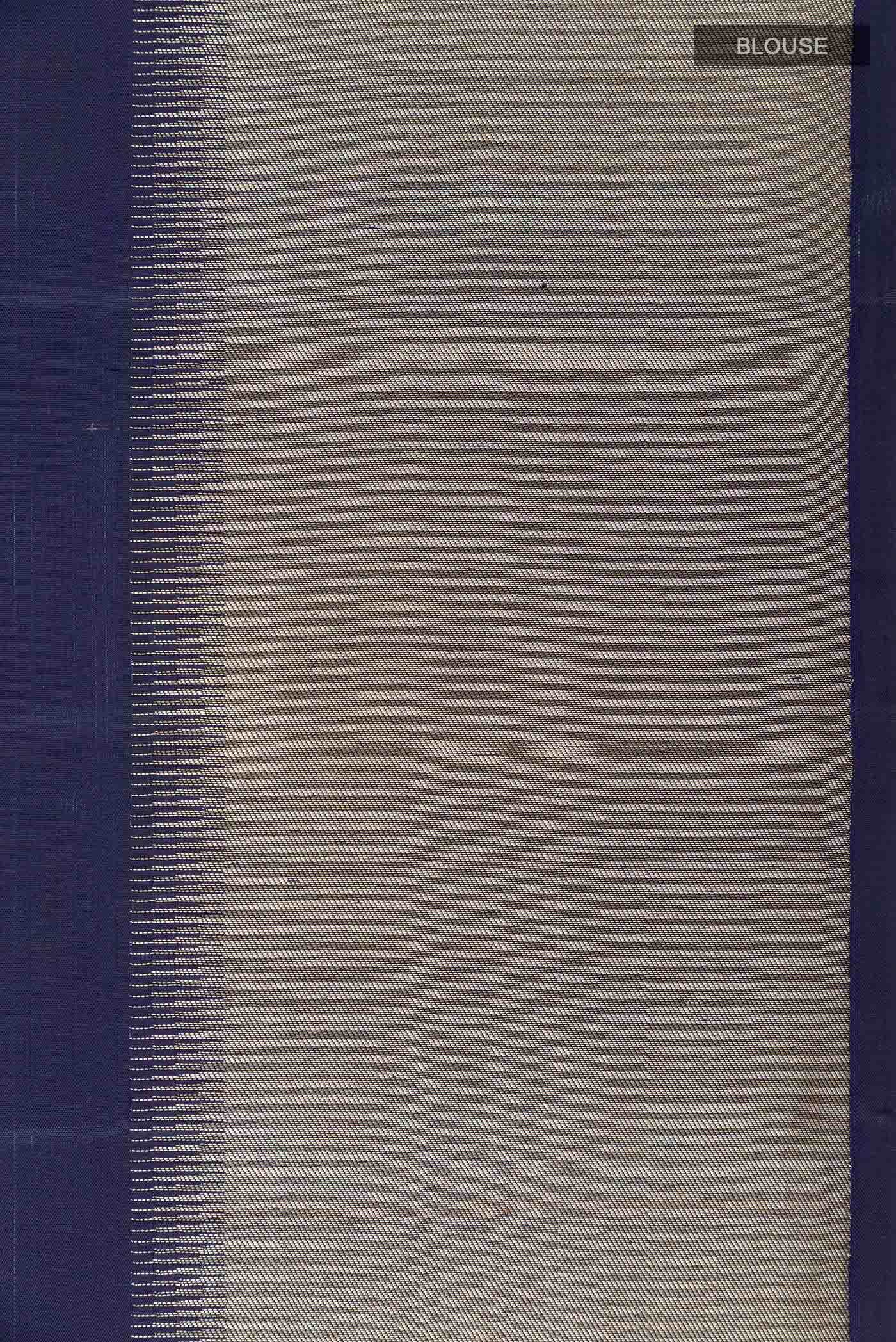 Navy Blue Kanchipuram Silk Saree