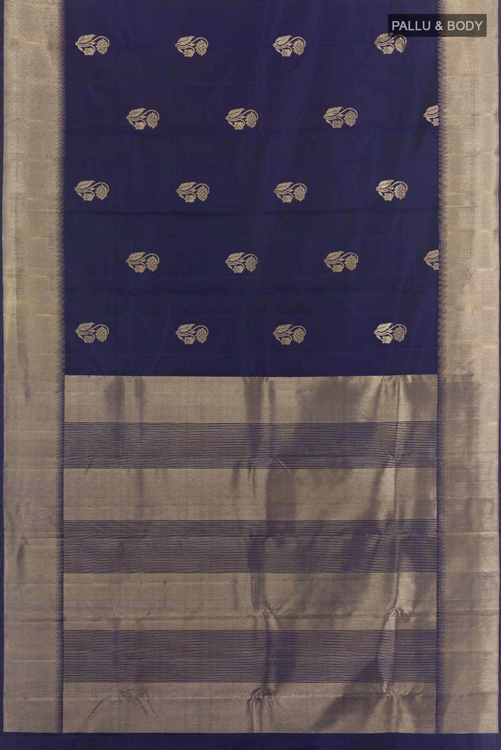 Navy Blue Kanchipuram Silk Saree