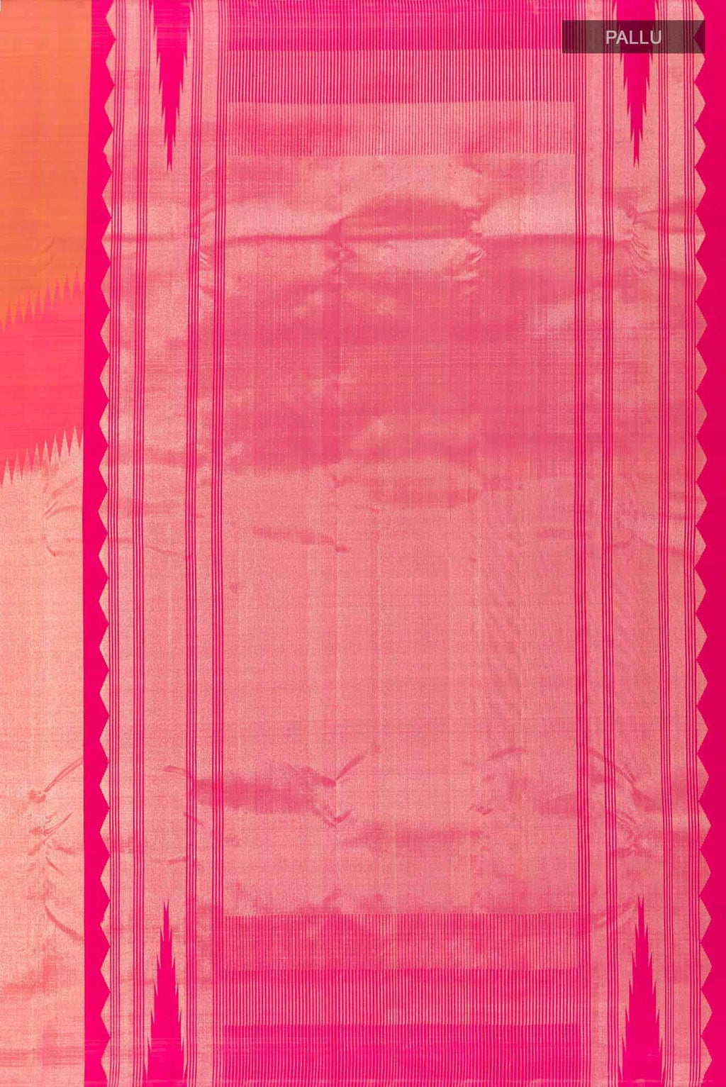 Peach Dual Tone Kanchipuram Silk Saree
