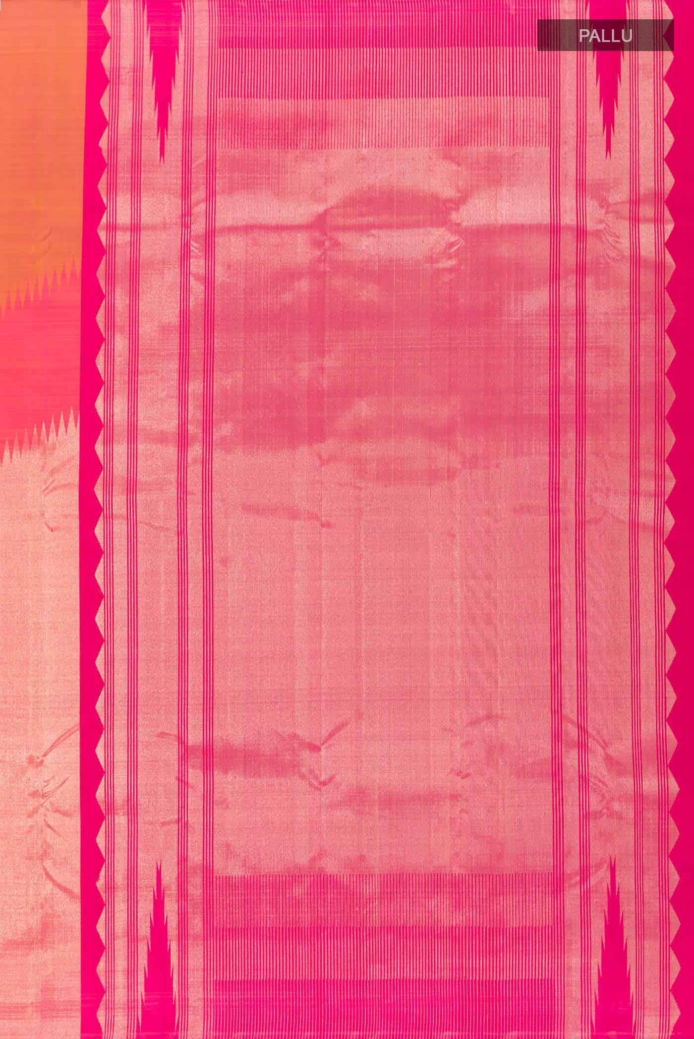 Peach Dual Tone Kanchipuram Silk Saree