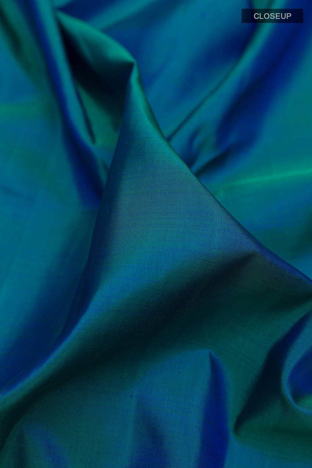 Peacock Blue Dual Tone Kanchipuram Silk Saree