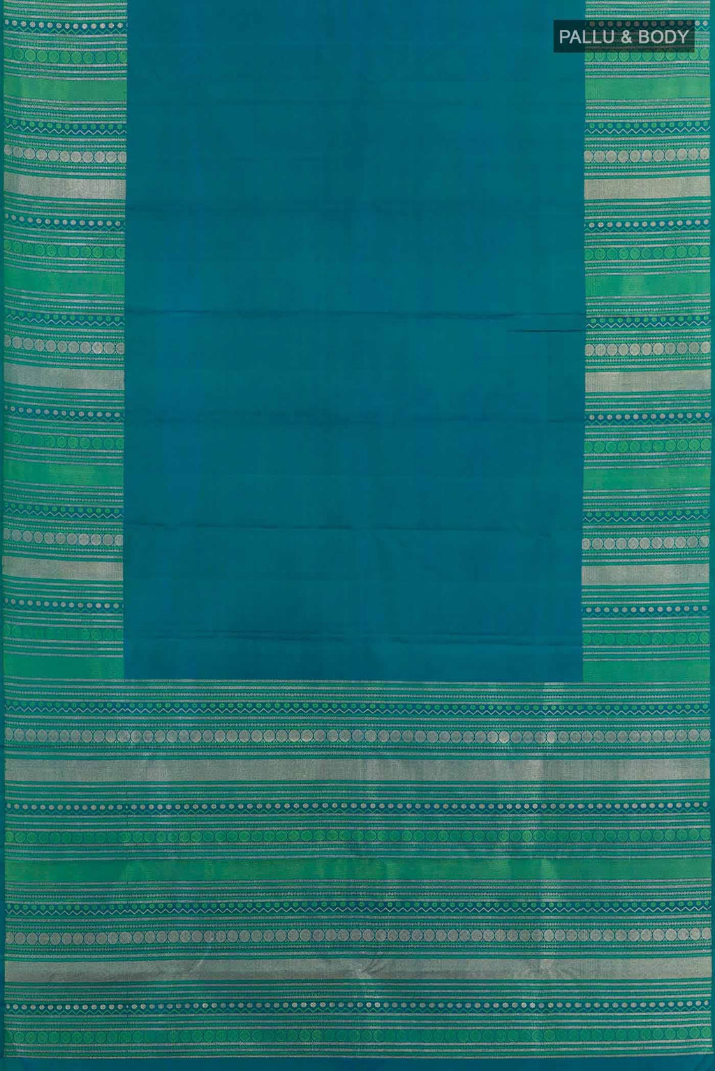 Peacock Blue Dual Tone Kanchipuram Silk Saree