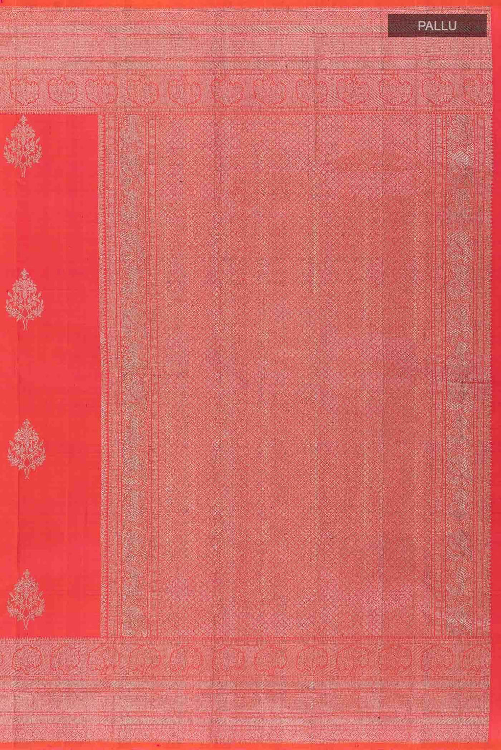 Orange Dual Tone Kanchipuram Silk Saree
