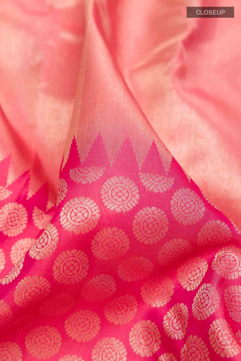 Dark Pink Kanchipuram Silk Saree