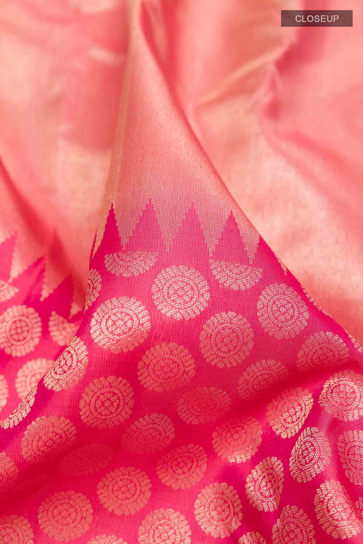 Dark Pink Kanchipuram Silk Saree