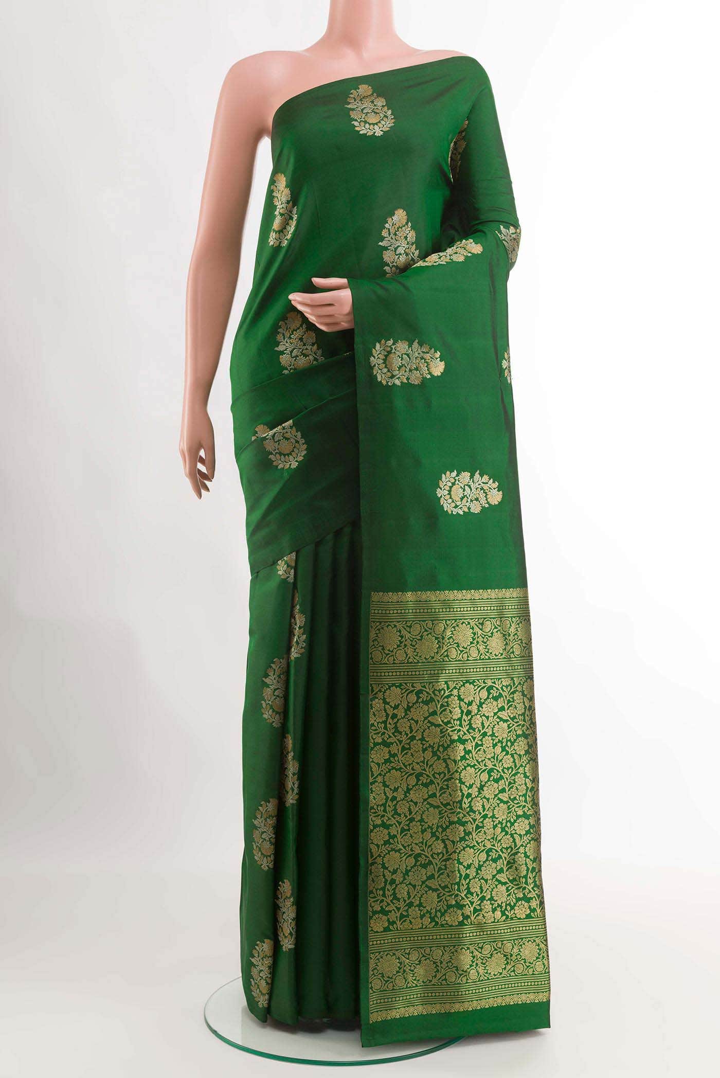 Green Dual Tone Kanchipuram Silk Saree