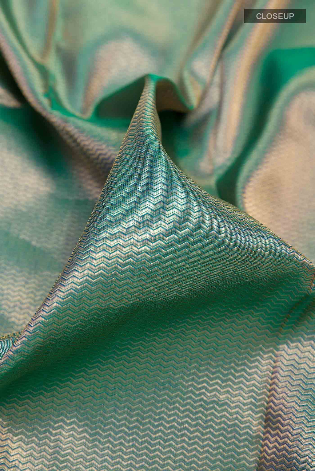 Peacock Blue Kanchipuram Silk Saree