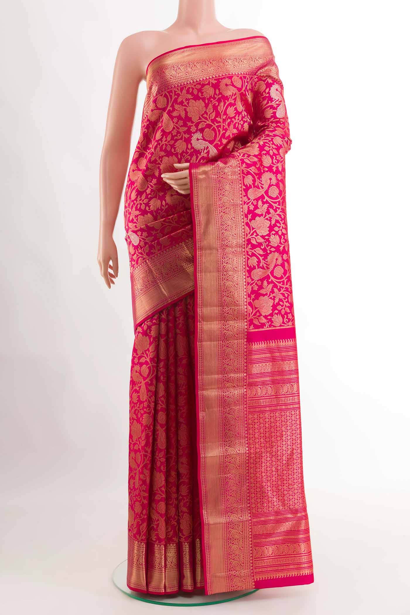 Pink Kanchipuram Silk Saree
