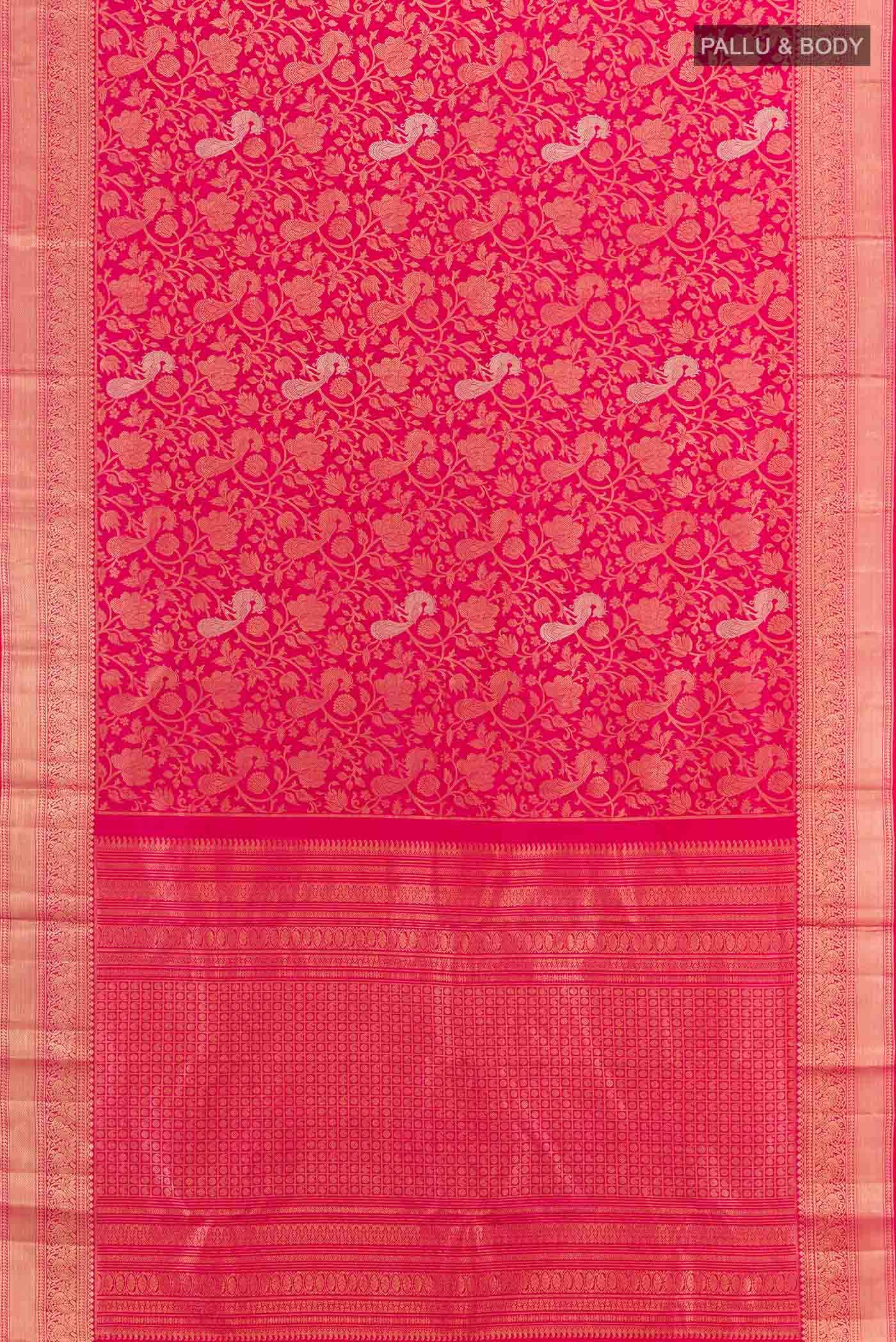 Pink Kanchipuram Silk Saree