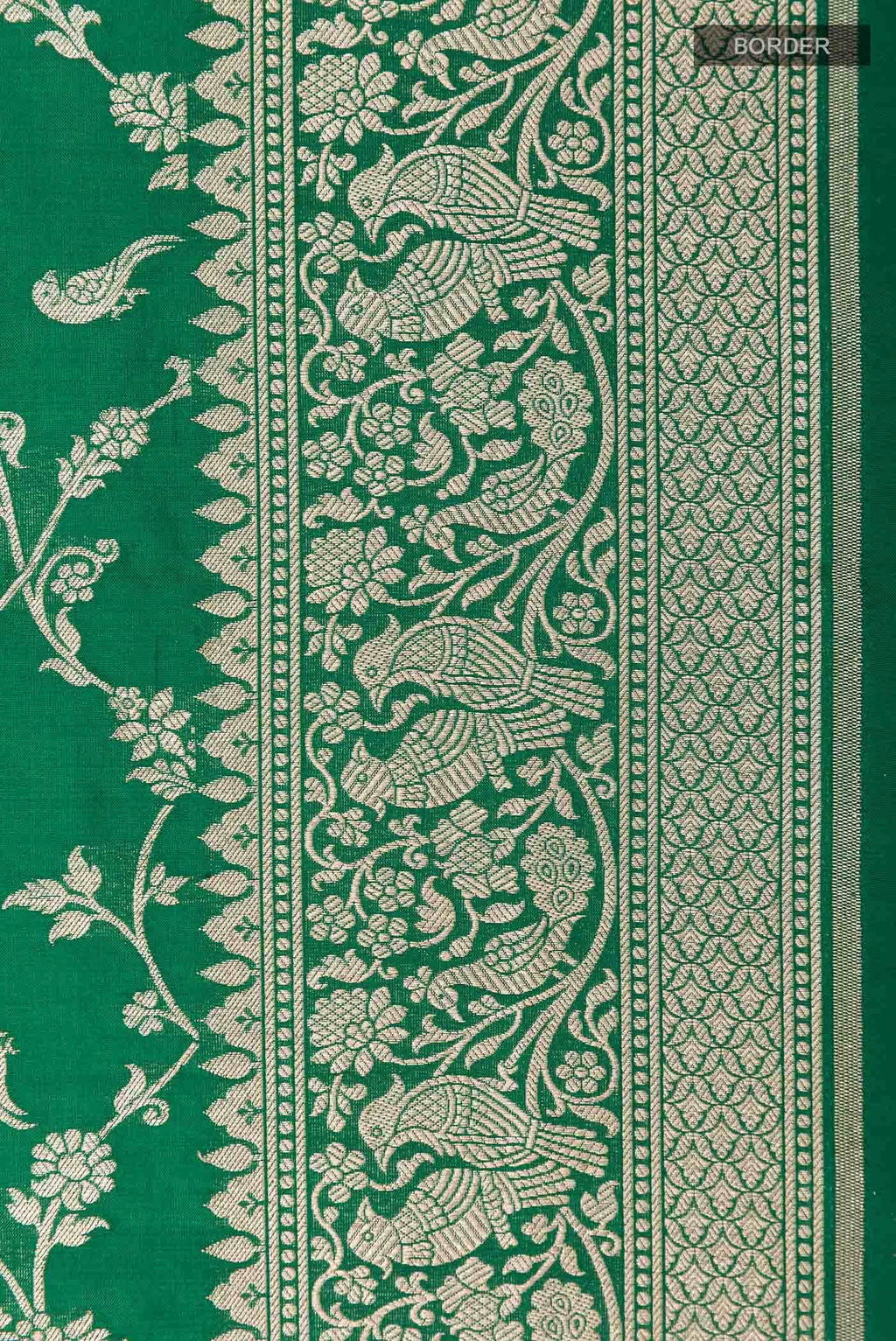 Green Banarasi Silk Saree