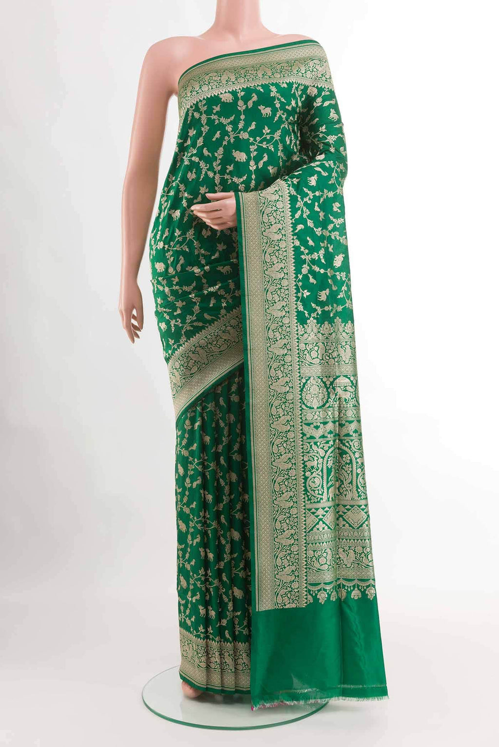 Green Banarasi Silk Saree