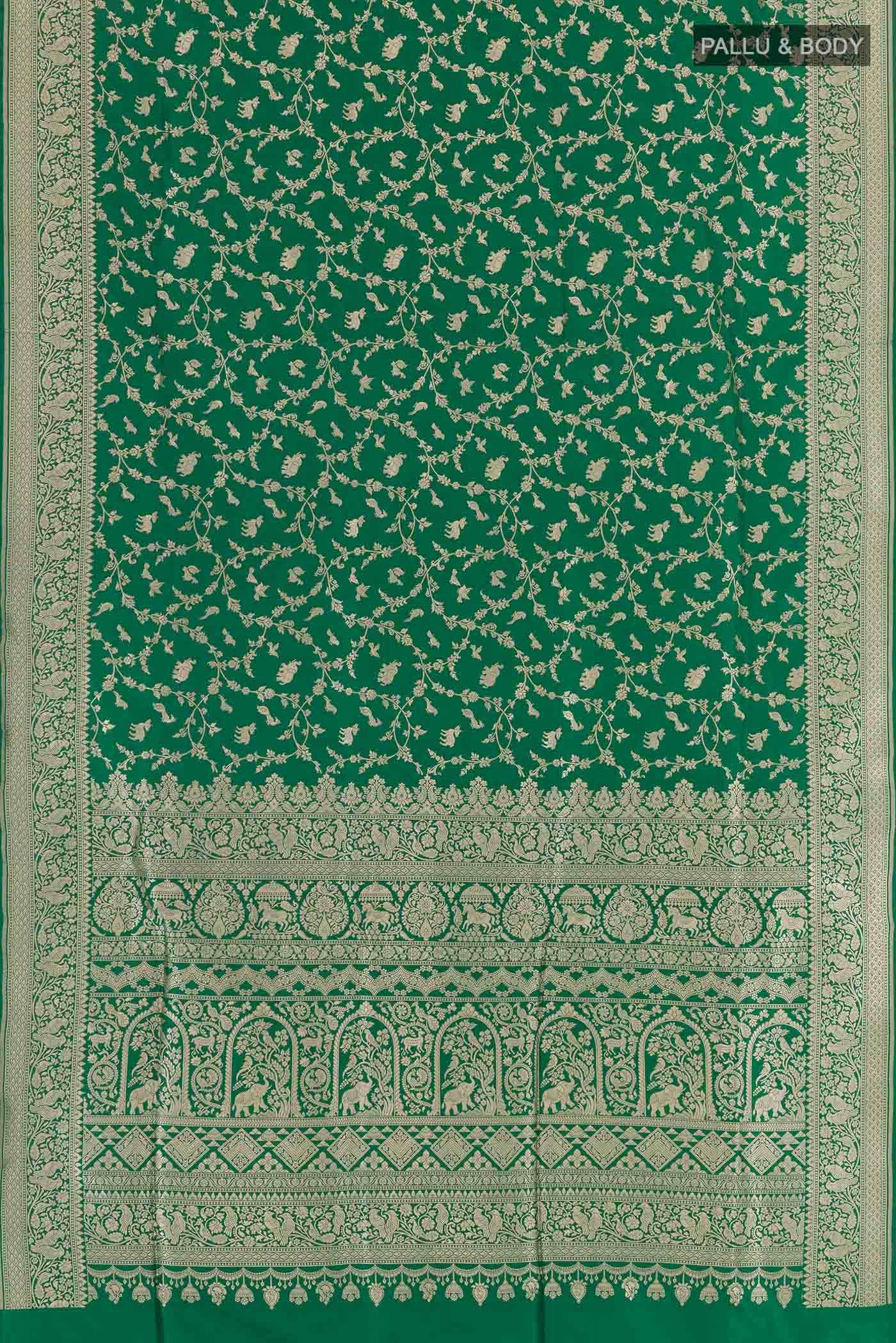 Green Banarasi Silk Saree