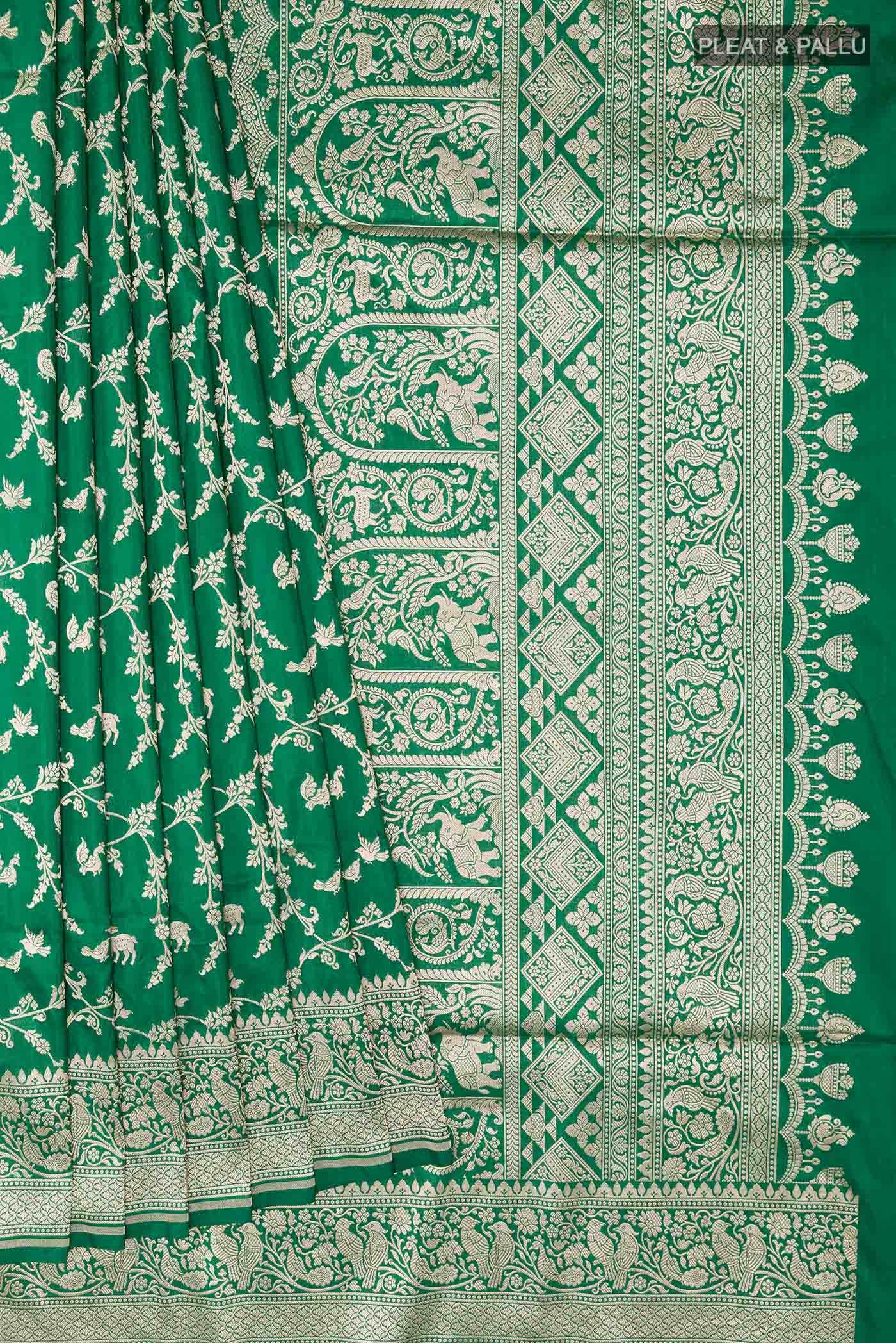 Green Banarasi Silk Saree