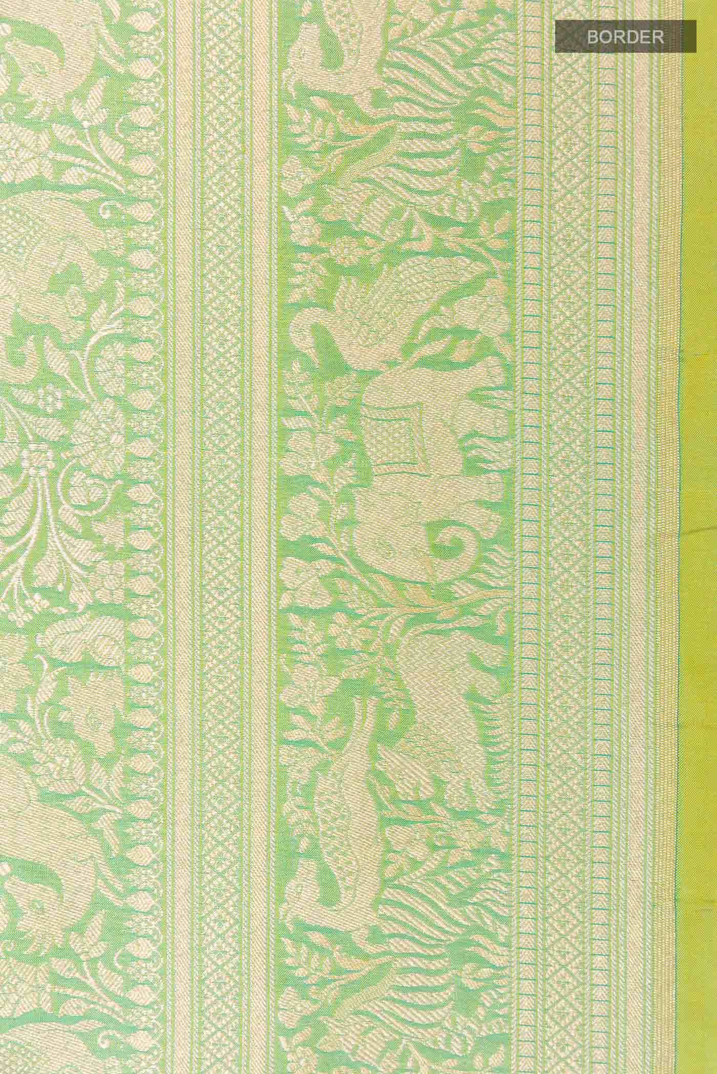 Green Dual Tone Banarasi Silk Saree