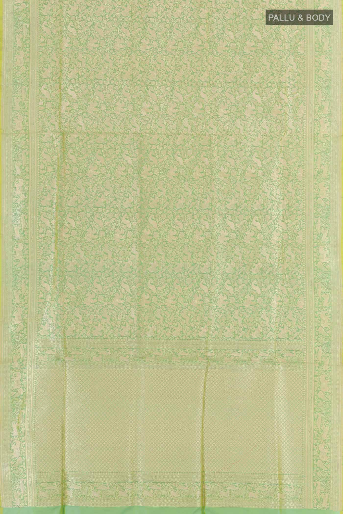 Green Dual Tone Banarasi Silk Saree