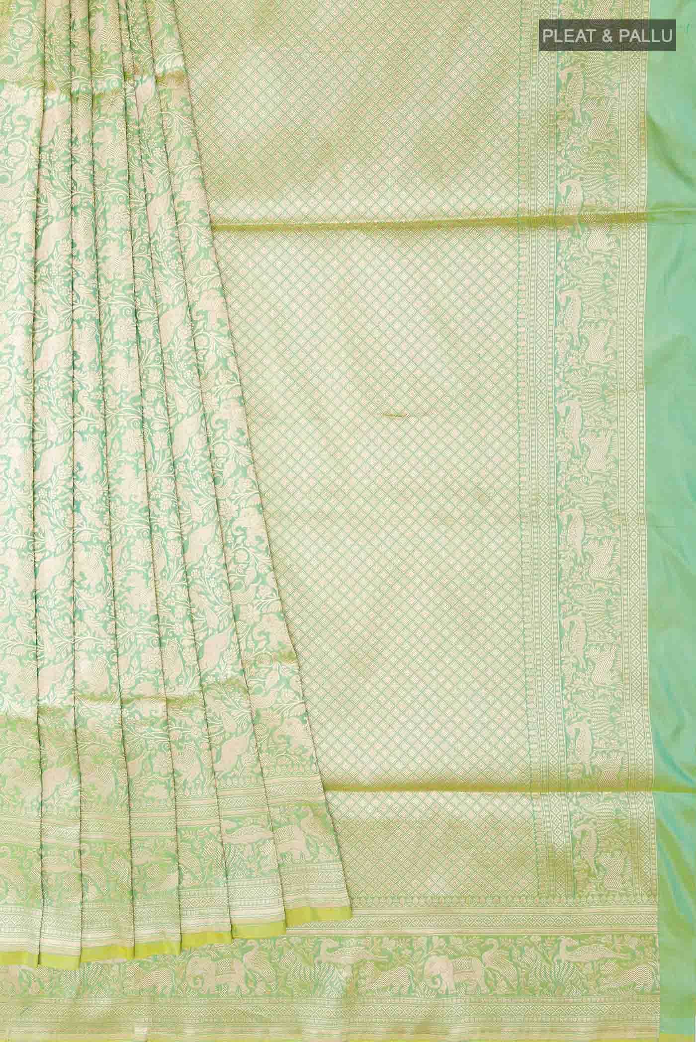 Green Dual Tone Banarasi Silk Saree