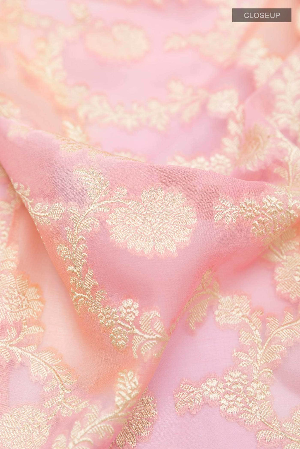 Pink Banarasi Georgette Saree