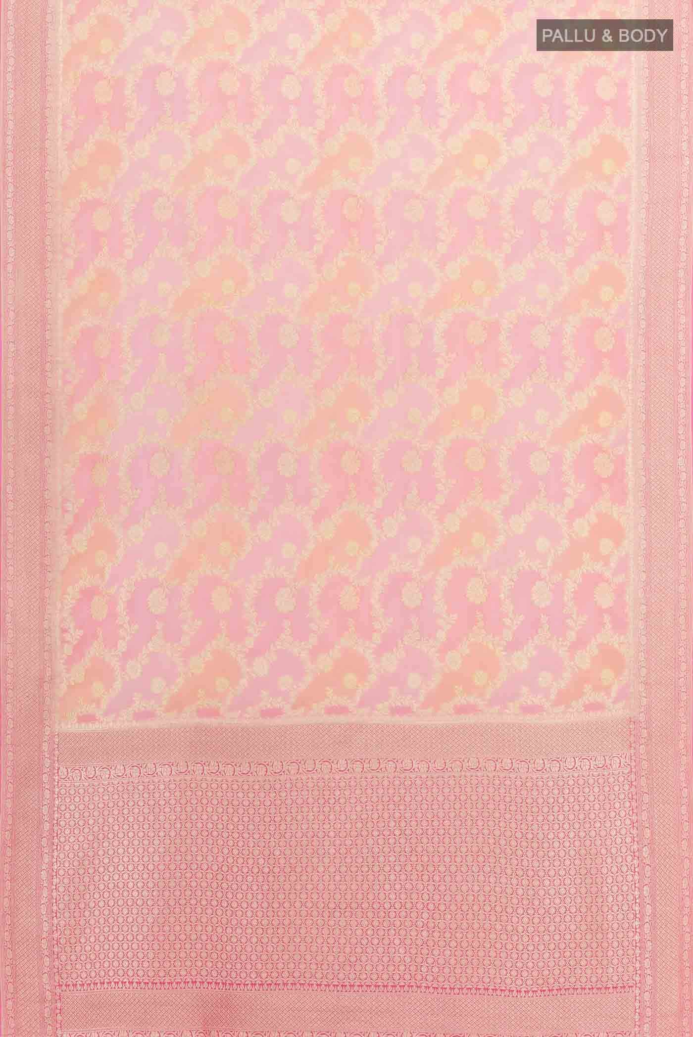 Pink Banarasi Georgette Saree