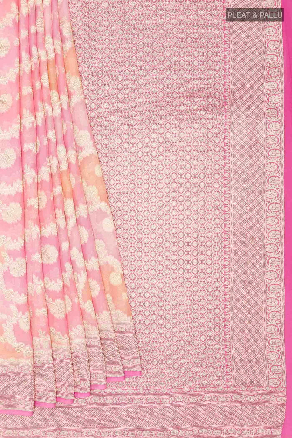 Pink Banarasi Georgette Saree