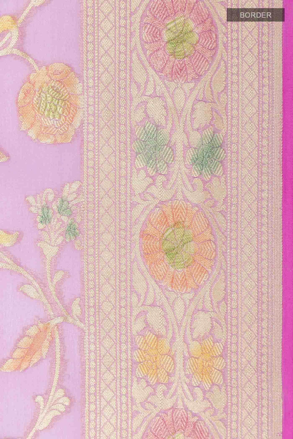 Lavender Banarasi Georgette Saree