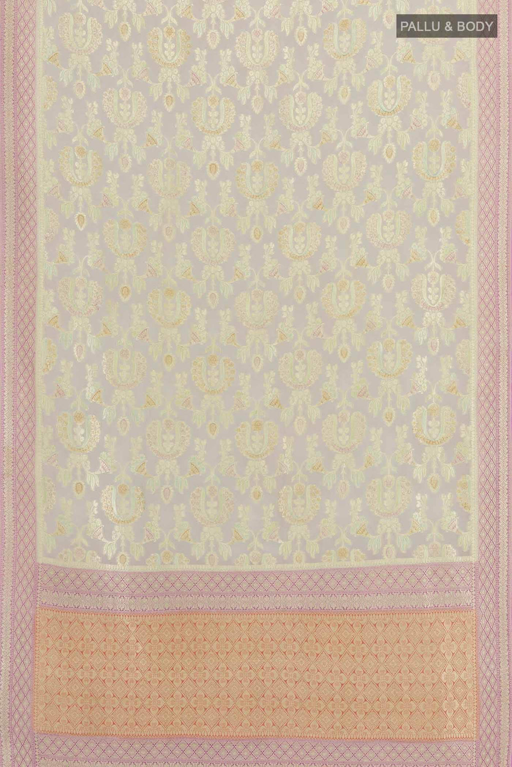Grey Banarasi Georgette Saree