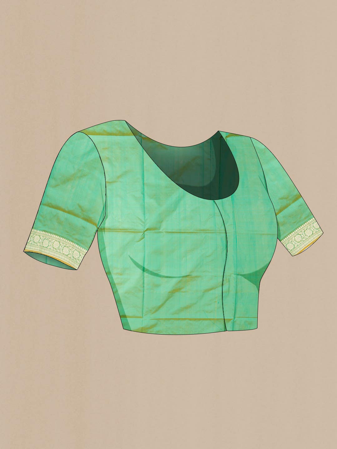 Green Banarasi Katan Silk Saree