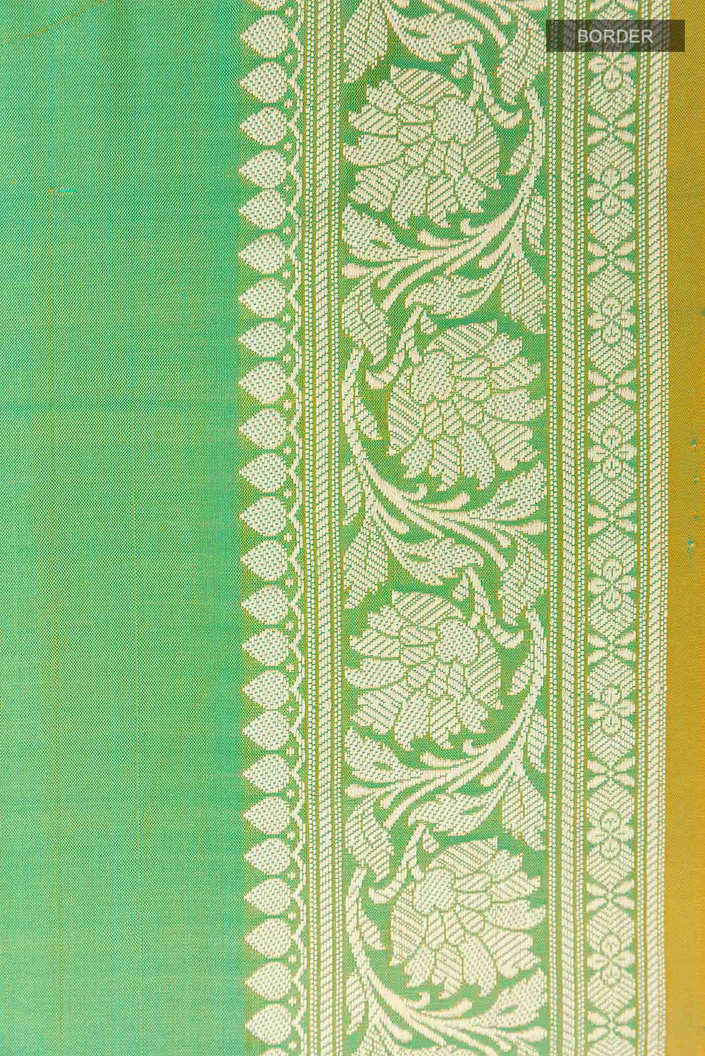 Green Banarasi Katan Silk Saree