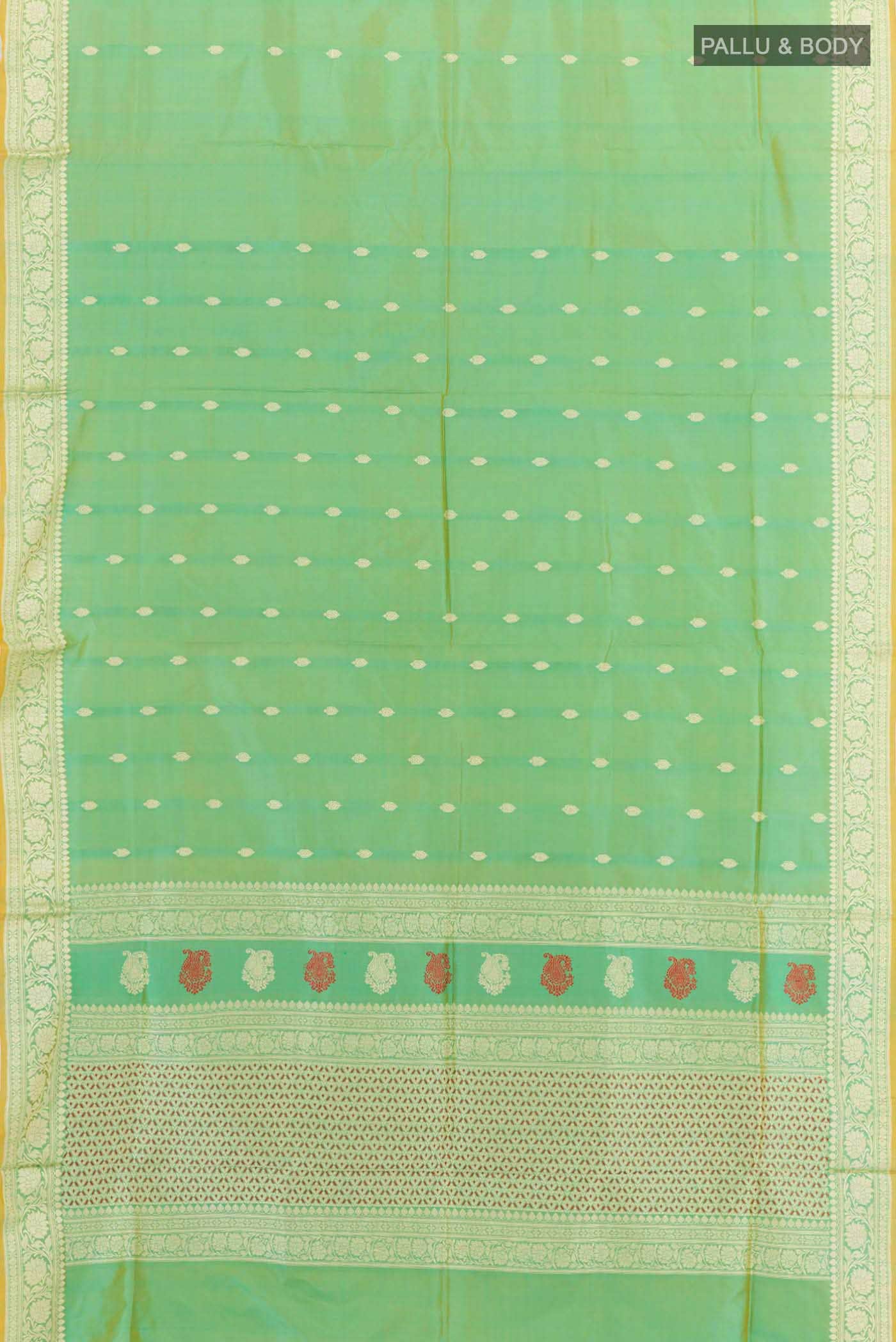 Green Banarasi Katan Silk Saree