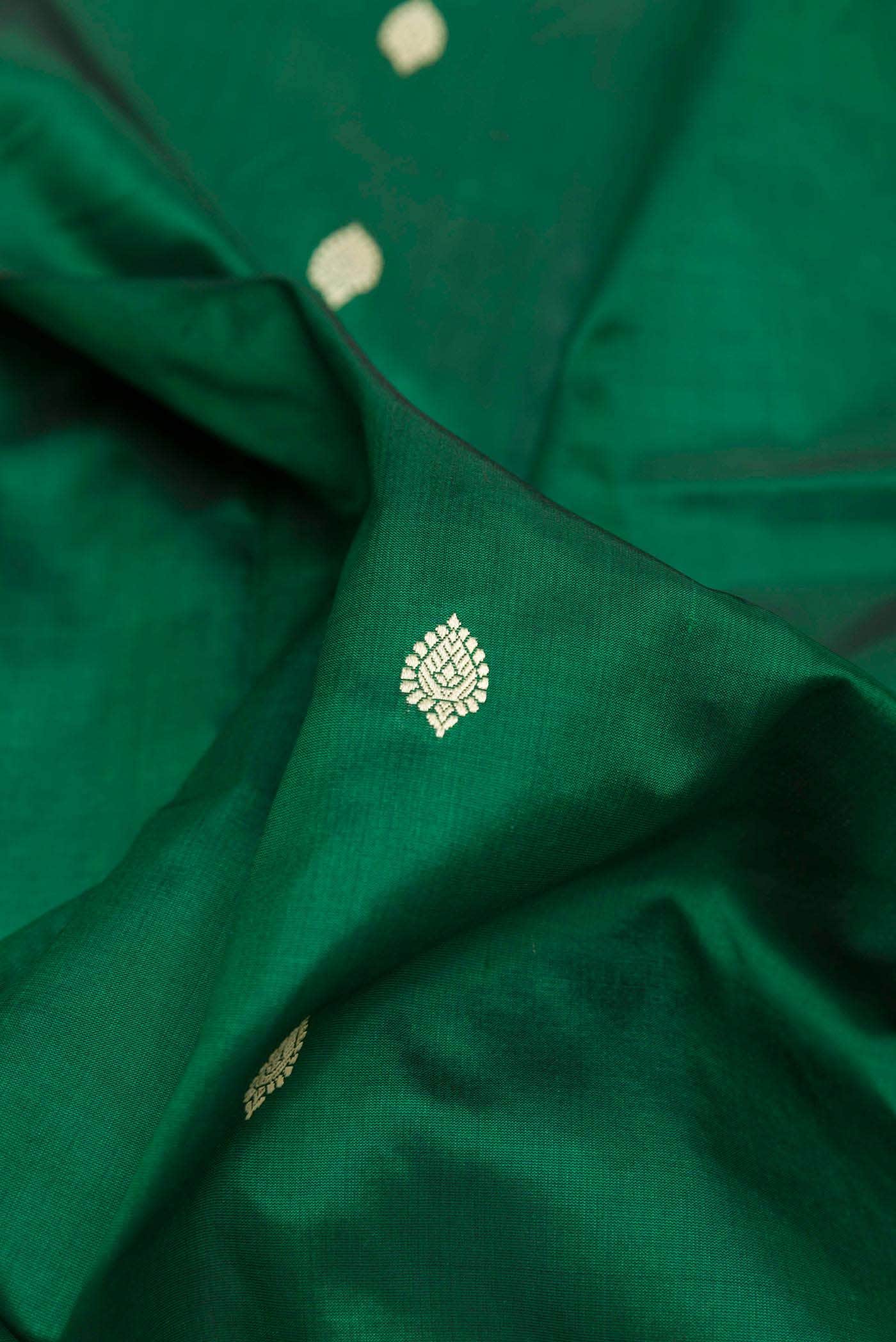 Green Banarasi Katan Silk Saree